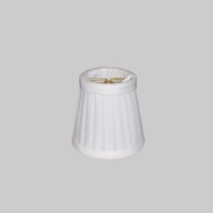 3 1/2" High White Pleated Clip On Shade