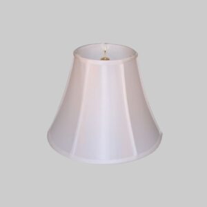 12" White Bell Silk Lamp Shade