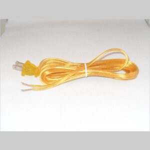8 Foot Clear Gold 18/2 SPT-1 Cord Set