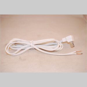 8 Foot White Flat Plug 18/2 SPT-2 Lamp Cord Set