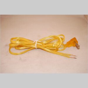 8 Foot Clear Gold Flat Plug 18/2 SPT-1 Lamp Cord Set
