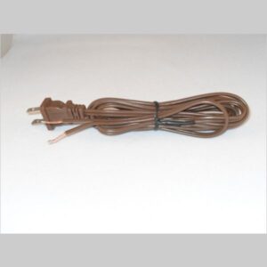 8 Foot 18/2 SPT-2 Brown Lamp Cord Set