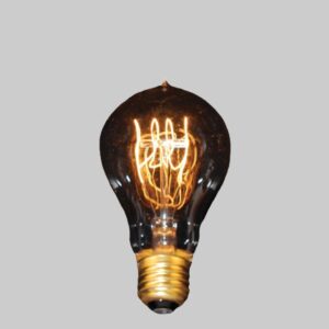 25 Watt Vintage A19 Incandescent Quad Loop Clear Bulb