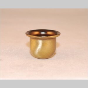 antique steel candle cup 1" top opening height 1 1/8"