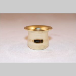 brass plt steel candle cup 1" top opening height 1 1/8"