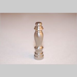 1 3/4" satin nickle plt brass finial tapped 1/4-27